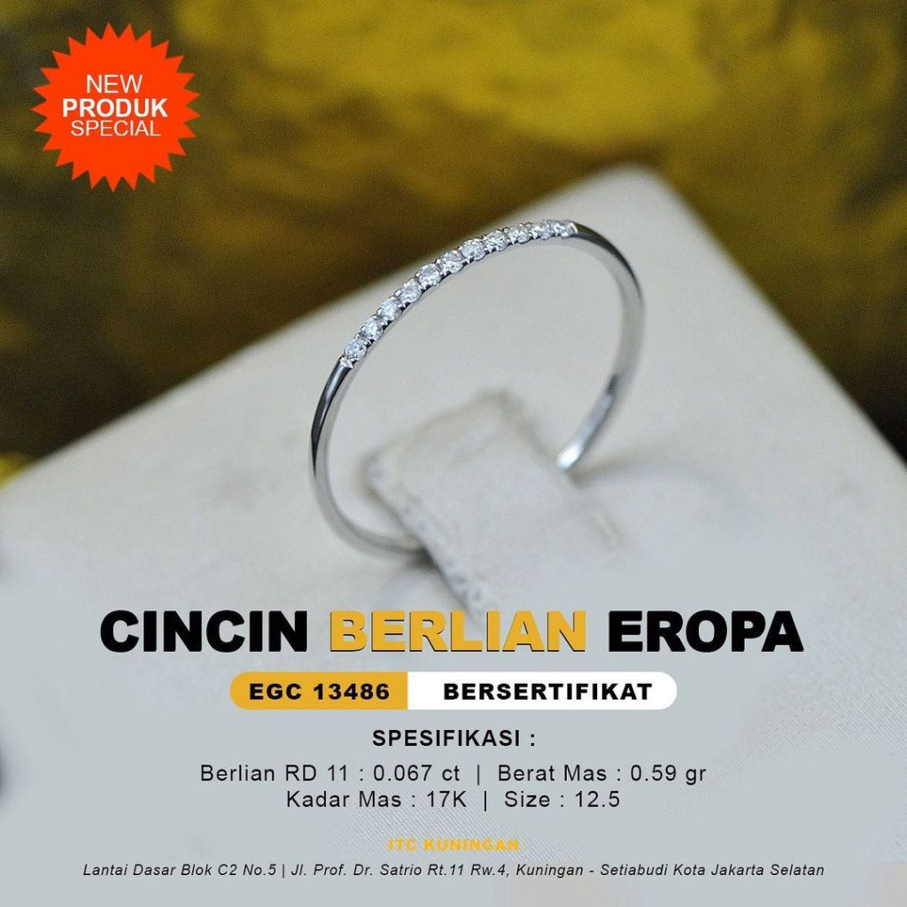 cincin berlian model listring