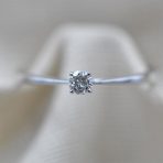Cincin wanita cincin berlian asli model solitaire (2)