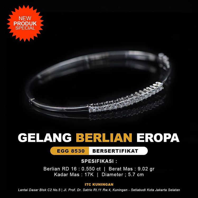 Gelang berlian gelang wanita model listring cantik (1)