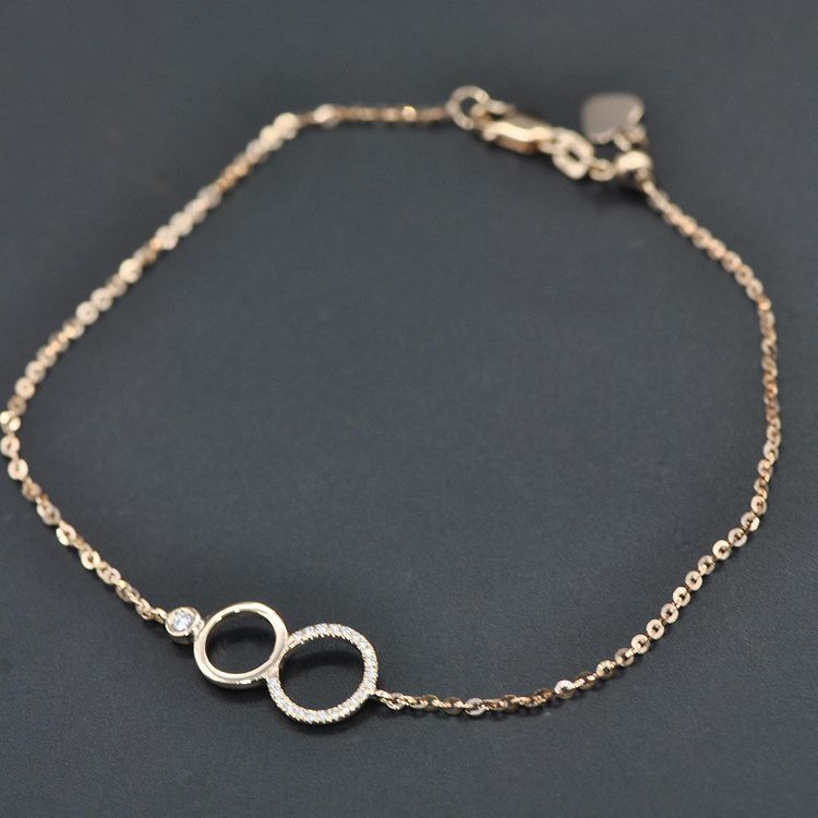 Gelang berlian rosegold model serut kekinian mewah (2)