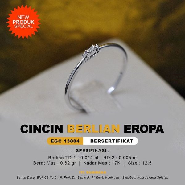 CINCIN BERLIAN EROPA EGC 13804 MODEL SIMPLE DAN UNIK